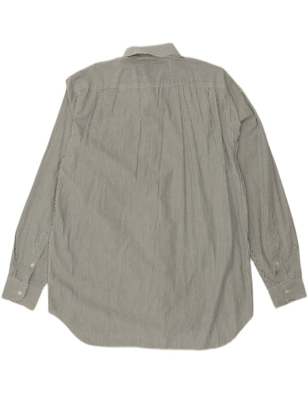 Cămașă bărbați Les Copains Mărimea 43 17 XL Verde Pinstripe