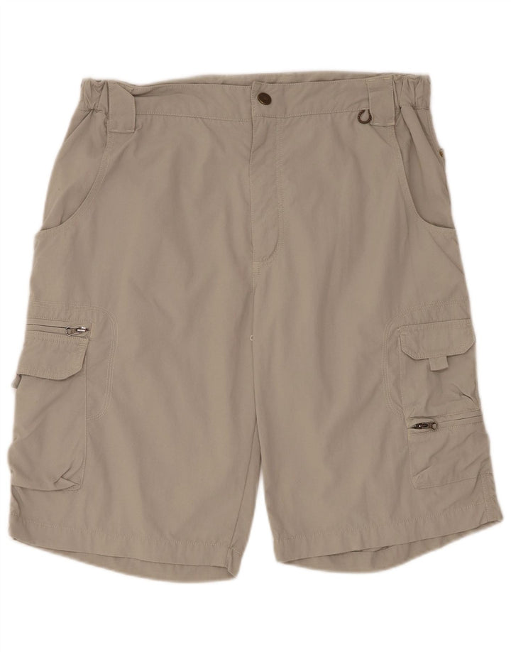 Pantaloni scurți cargo SALEWA pentru bărbați, mari W34, nailon gri