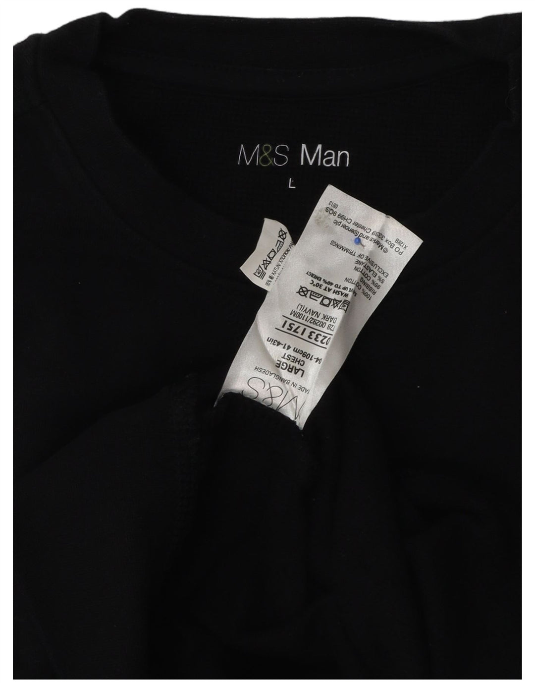 Hanorac pentru bărbați Marks & Spencer Pulover mare din bumbac bleumarin