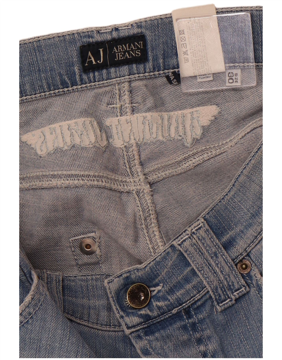 Blugi Slim Femei ARMANI L30 L33 Bumbac Albastru
