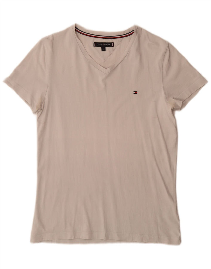 Tricou pentru bărbați Tommy Hilfiger Top mic, alb, bumbac