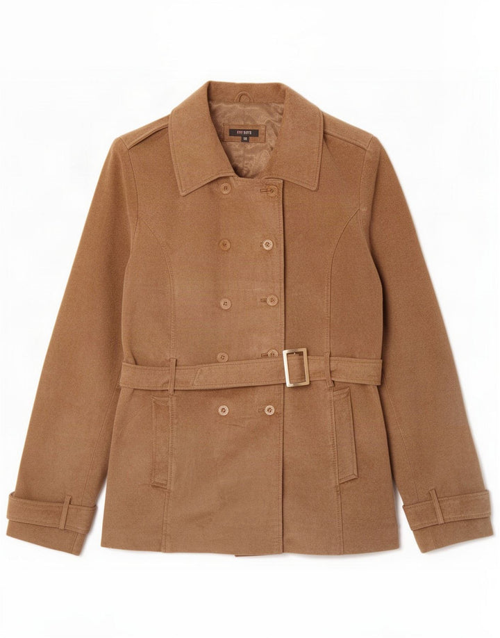 Peter Werth Jachetă de piele intoarsa pentru femei UK 18 XL Bej Piele Classic