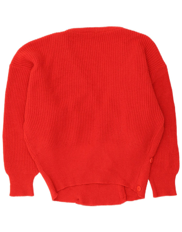 Vintage Womens Cardigan Pulover UK 18 XL Red