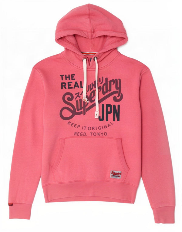 Pulover Superdry pentru damă, cu grafică, UK 20 2XL, bumbac roz