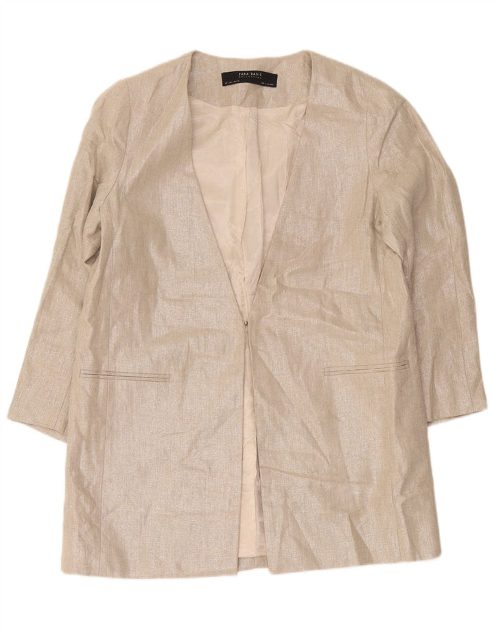 Blazer pentru femei Zara cu mâneci 3/4 UK 14 mare, gri