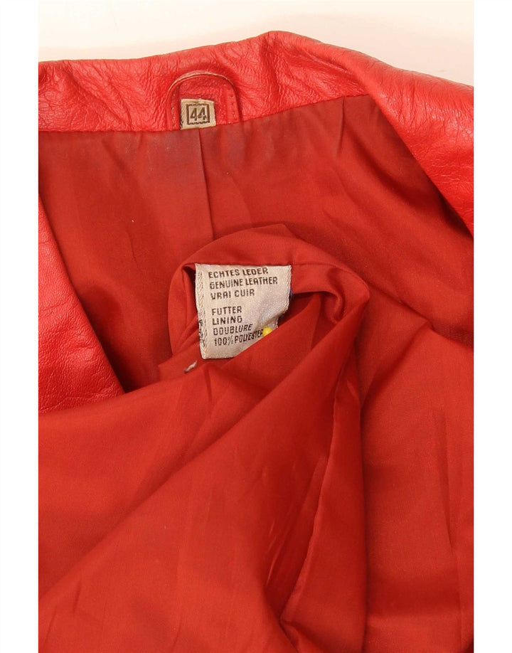 Blazer Vintage pentru bărbați din piele cu 2 nasturi EU 44 XL roșu