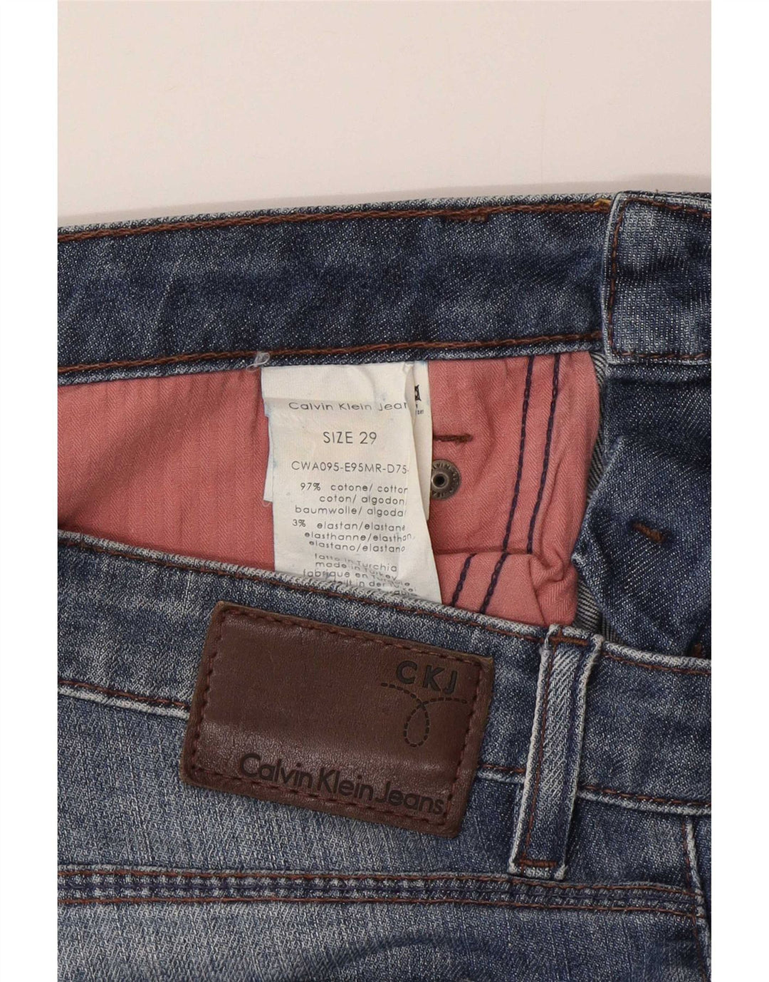 Blugi slim pentru femei Calvin Klein W29 L33 Bumbac albastru