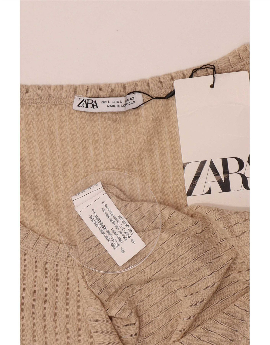 Vestă pentru bărbați Zara, Top cu vestă mare, bej, poliester