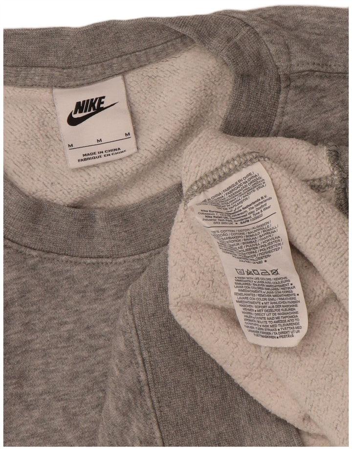 Pulover supradimensionat pentru femei Nike UK 14, bumbac cu pete gri mediu