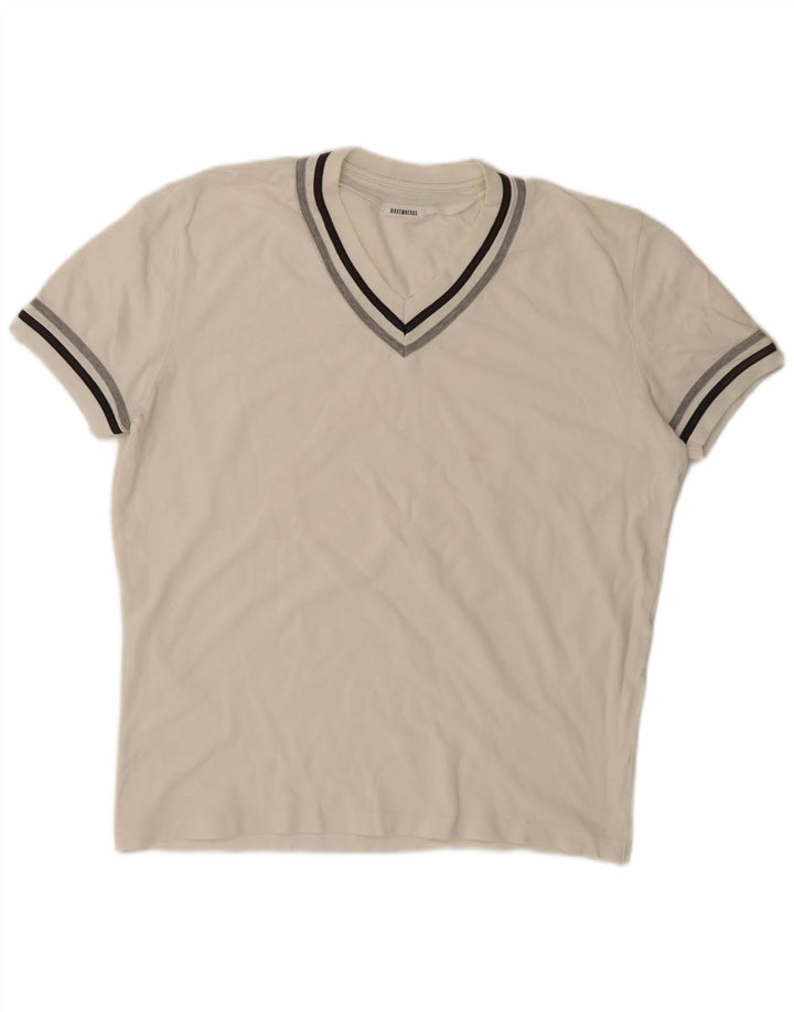 Tricou pentru bărbați Bikkembergs Top XL cu dungi albe