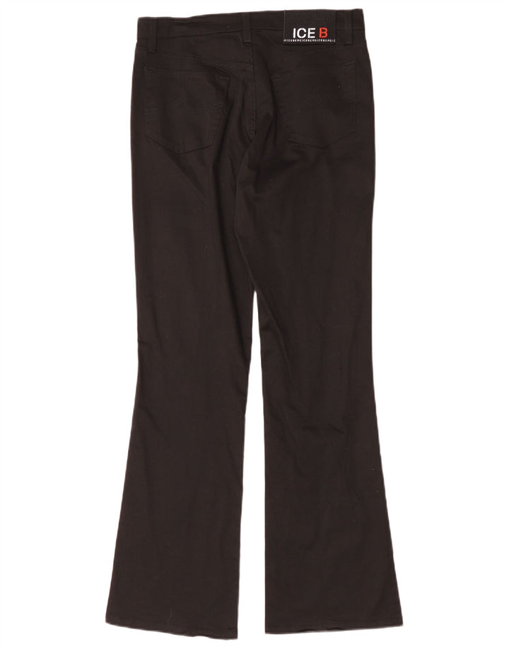 Pantaloni casual pentru femei Iceberg Bootcut W28 L30 bumbac negru