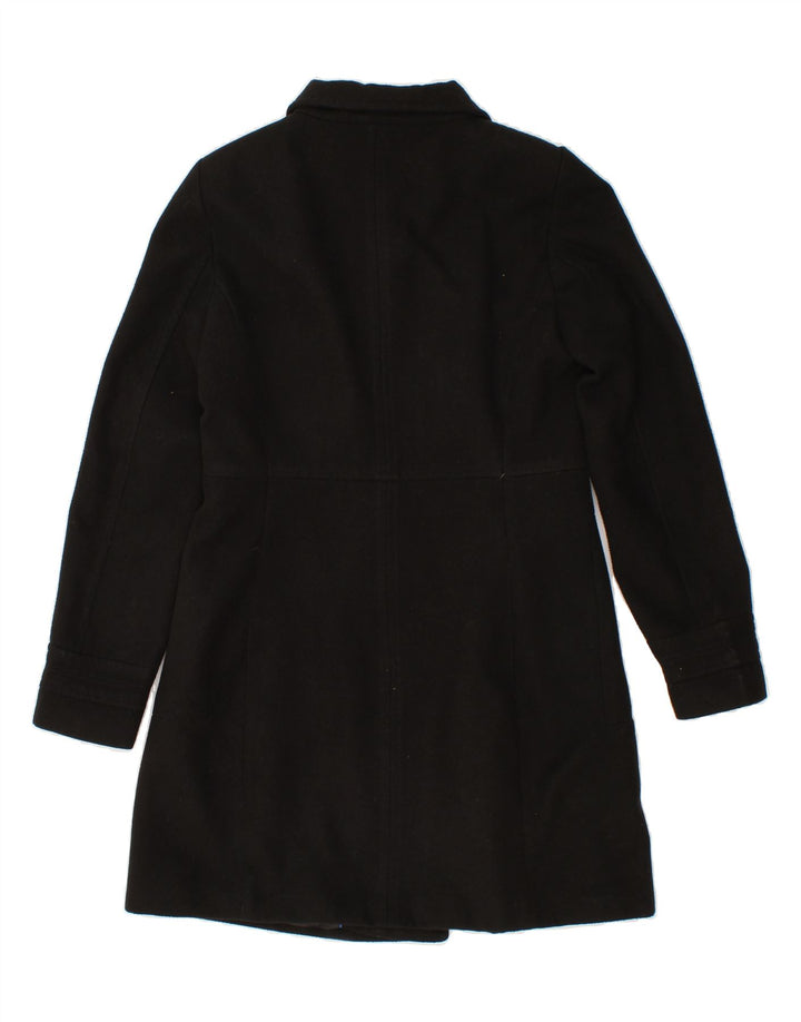 ZARA Womens Double Breasted Coat UK 14 Large Black Polyester Vintage Zara and Second-Hand Zara from Messina Hembry 