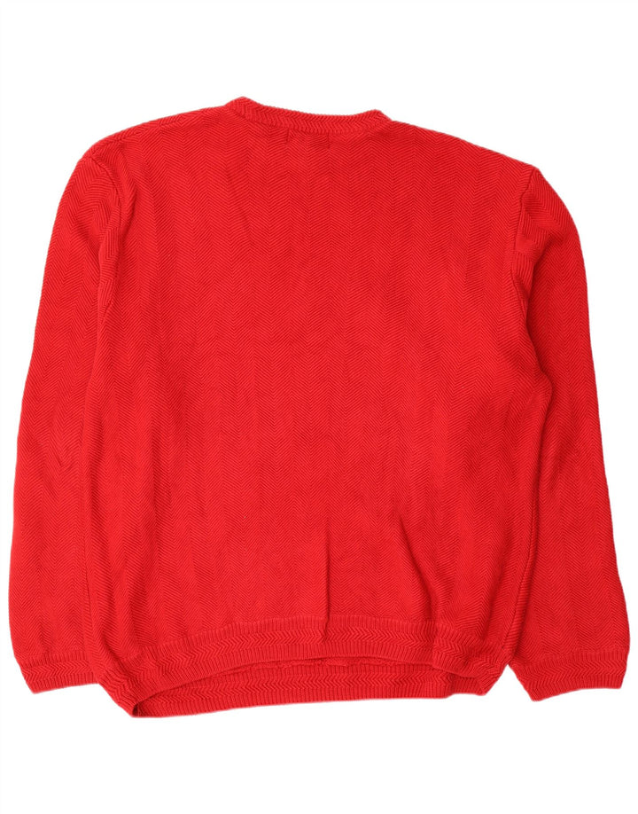 Pulover Chaps pentru bărbați cu gât roșu, 2XL, bumbac în schemă