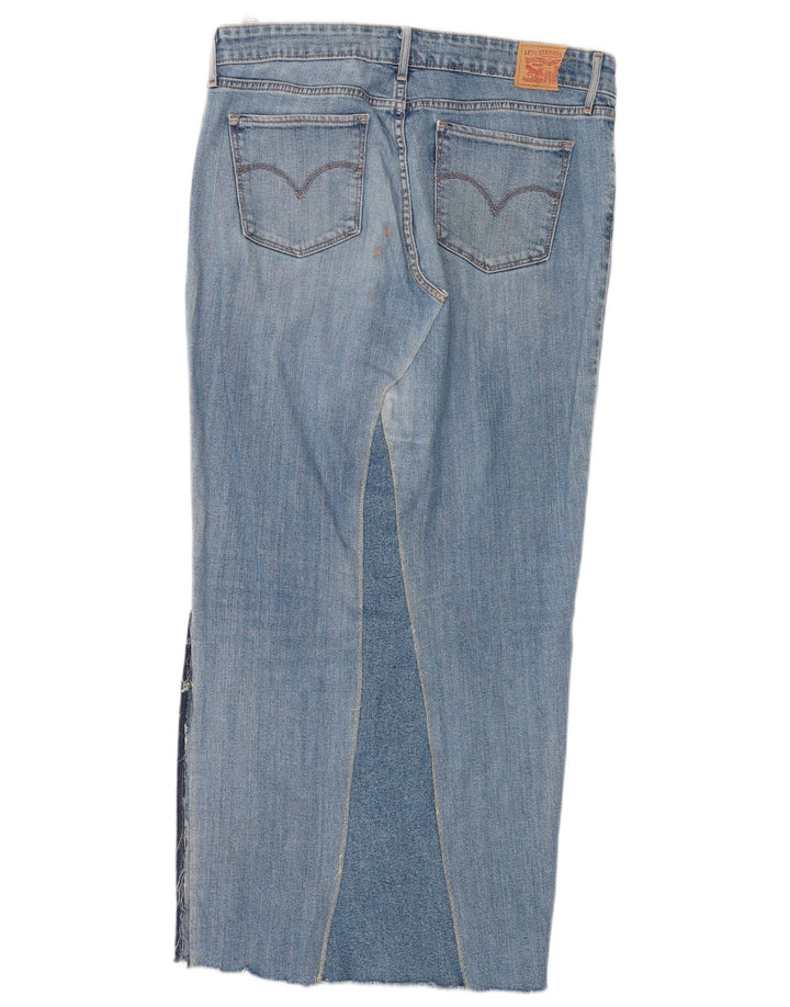 Fusta Levi's 711 Midi Denim W30 Bumbac Albastru Mediu