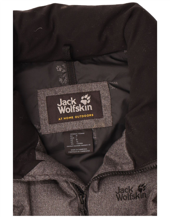 Jack Wolfskin Gilet căptușit pentru femei UK 12 Medium Gri Poliester