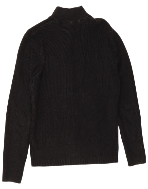 Pulover cardigan pentru bărbați Jack & Jones XL bumbac negru