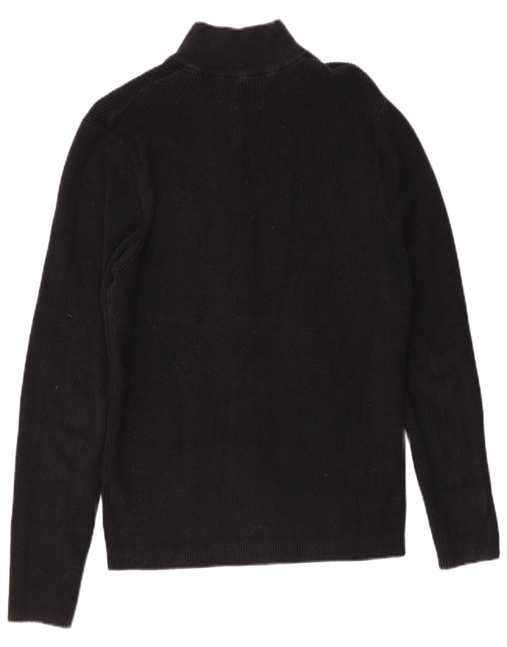 Pulover cardigan pentru bărbați Jack & Jones XL bumbac negru