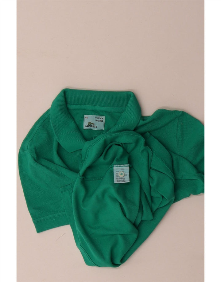 Tricou polo LACOSTE pentru femei Mărimea 42 Bumbac turcoaz mare