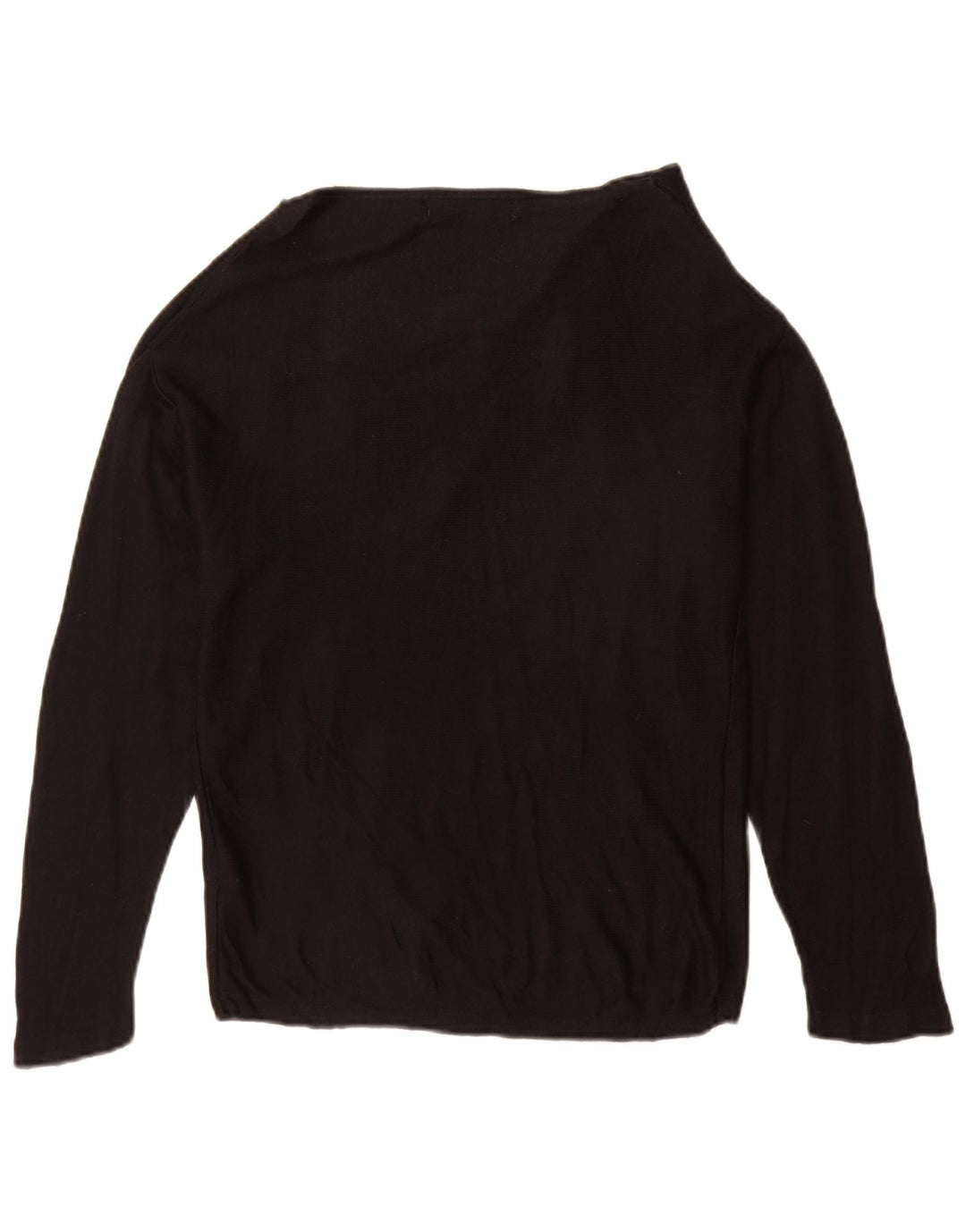 Top femeie Zara cu mânecă lungă UK 14 Medium Black Viscose