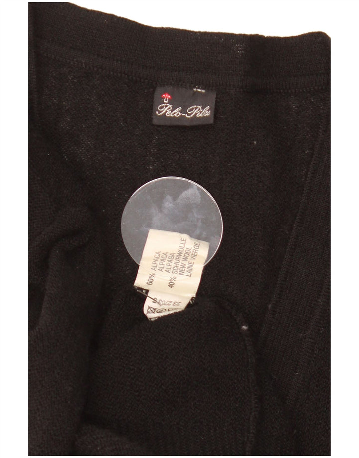 Cardigan Vintage pentru bărbați, mic, negru, acrilic