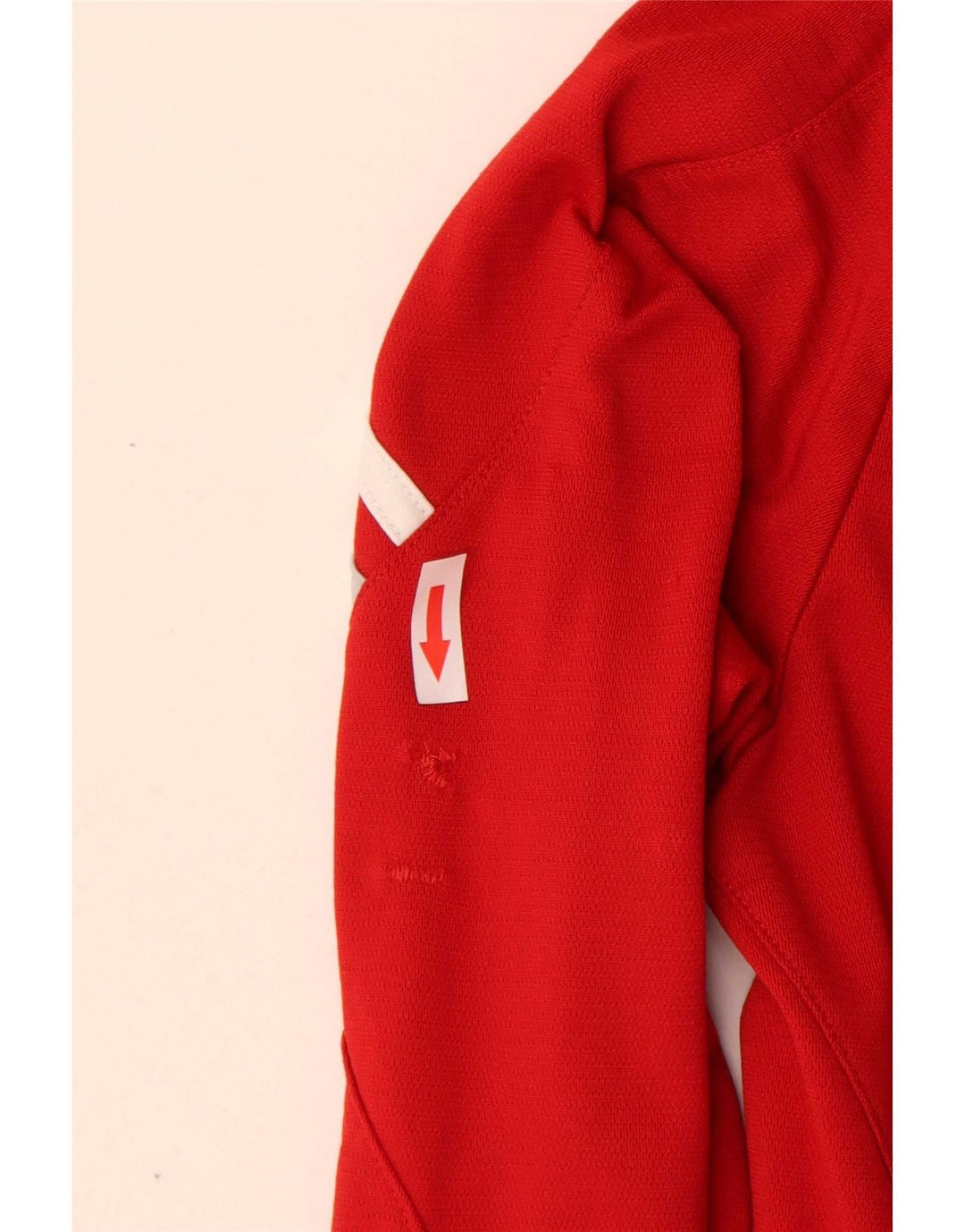 Jachetă de top pentru trening Adidas pentru femei UK 10 Small Red Colorblock Poliester