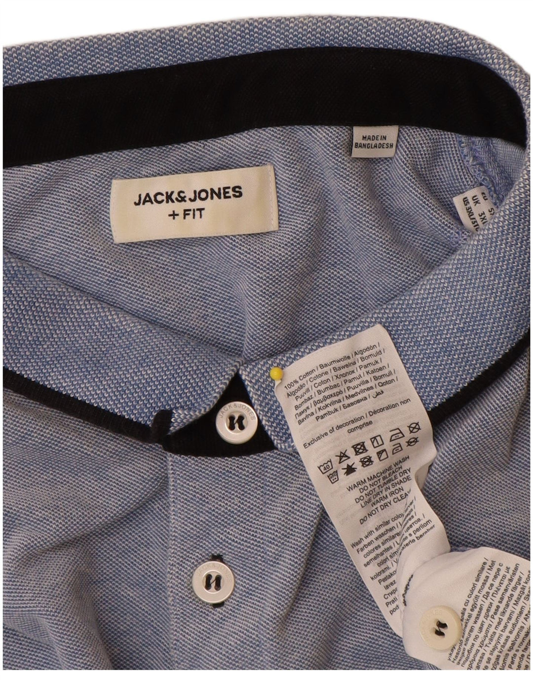 Tricou polo Jack & Jones pentru bărbați, bumbac albastru 3XL