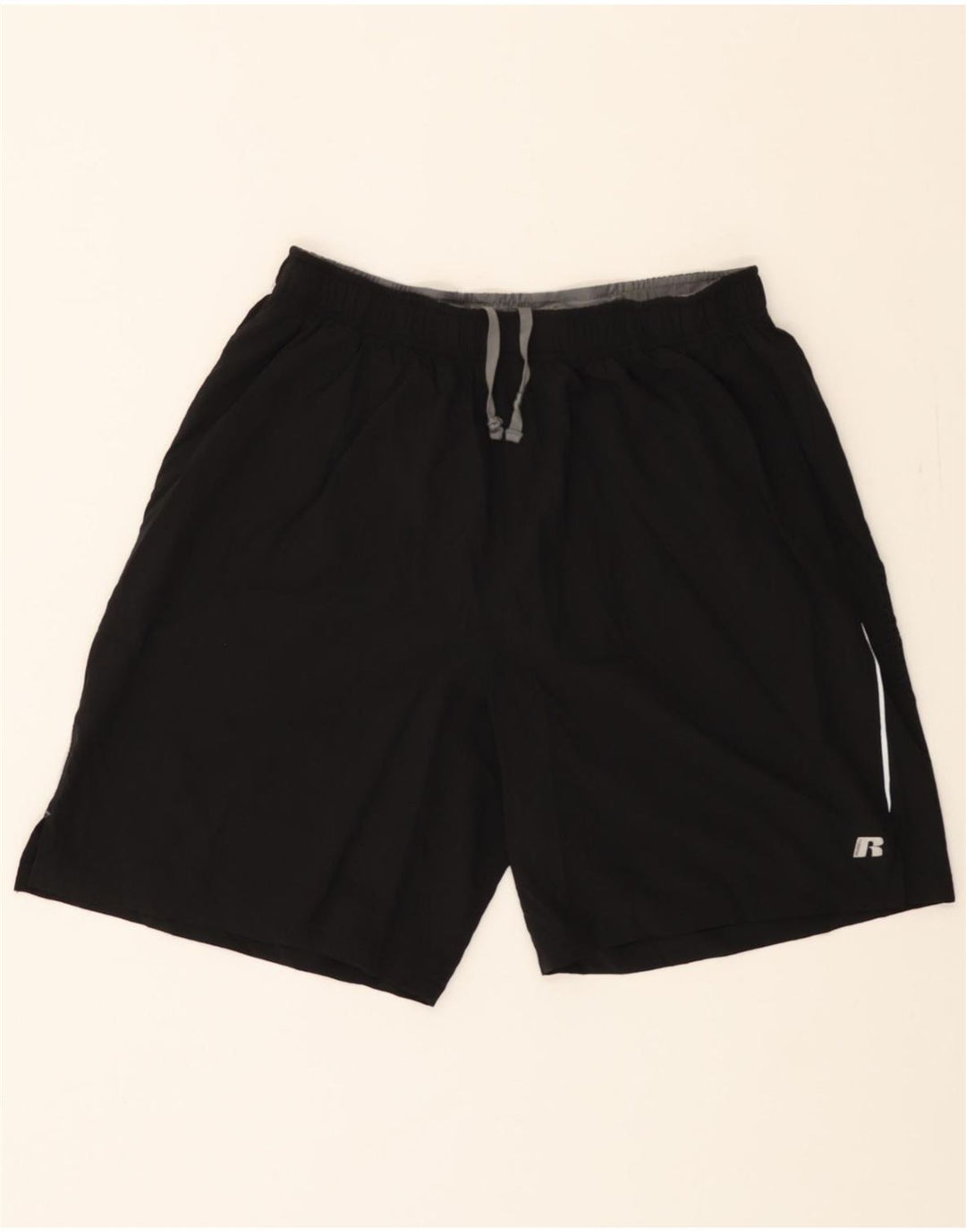 RUSSELL ATHLETIC Mens Sport Shorts Large Black Polyester Vintage Russell Athletic and Second-Hand Russell Athletic from Messina Hembry 