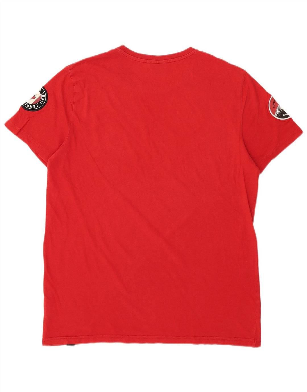 Tricou grafic pentru bărbați din Canada Top din bumbac roșu mediu