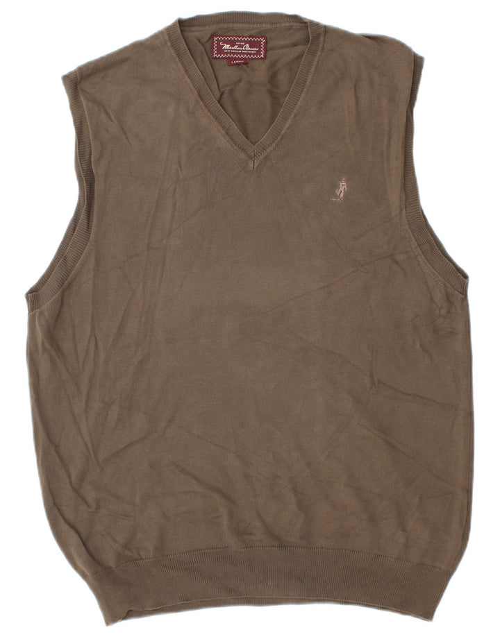 Marlboro Classics Vestă pentru bărbați Tank Top Mare Maro Bumbac