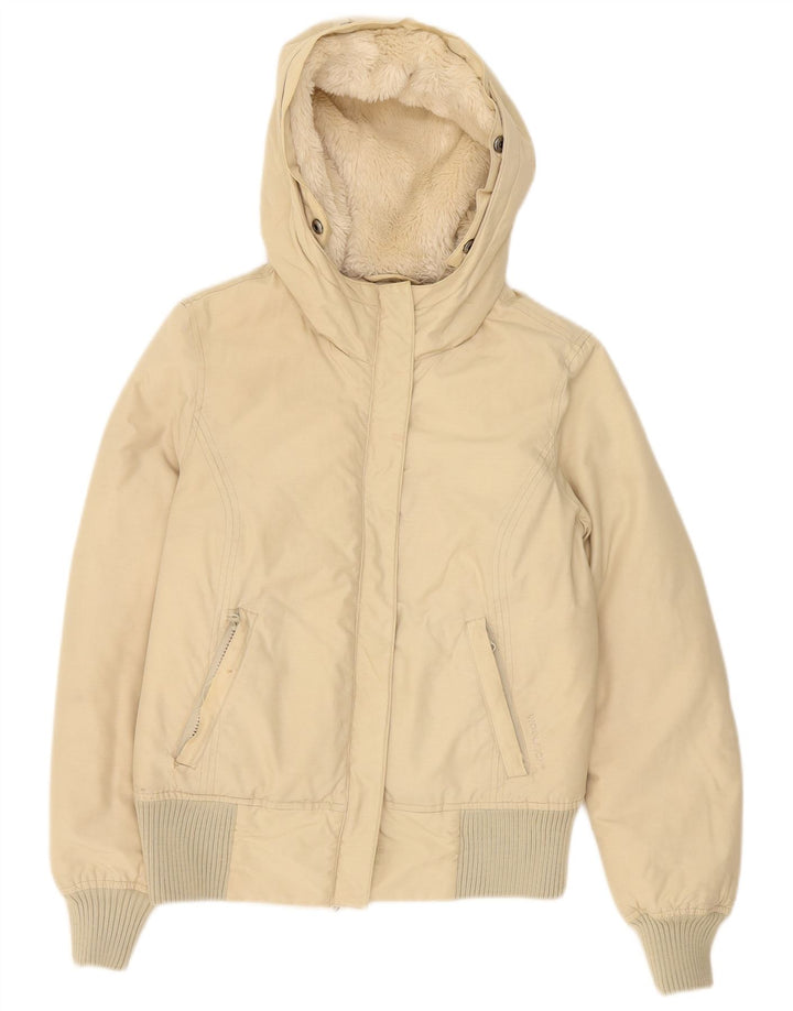 Jachetă căptușită supradimensionată pentru femei Woolrich, UK 10, bumbac, bej, mic