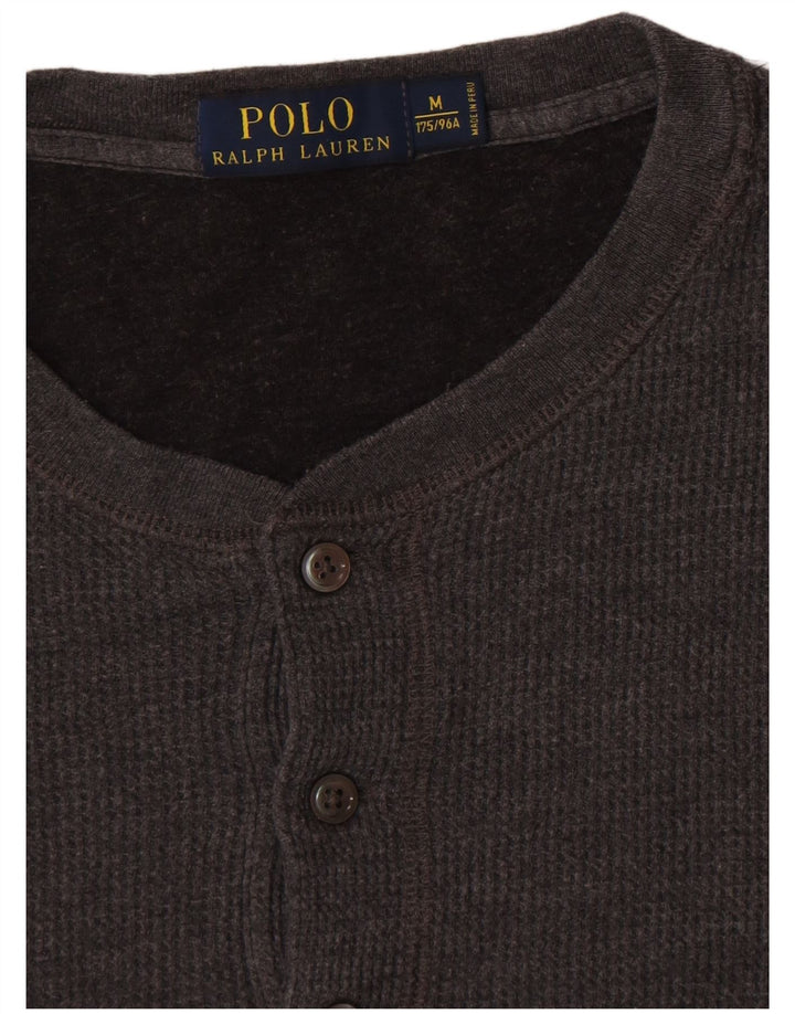 Top pentru bărbați Polo Ralph Lauren cu mânecă lungă, gri mediu