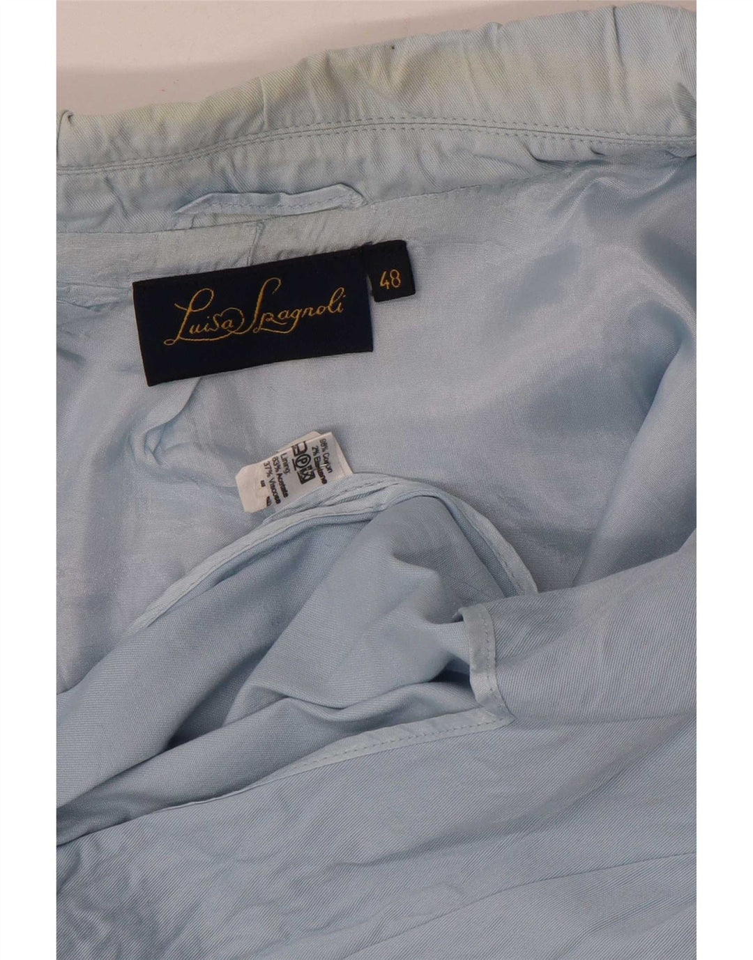 Luisa Spagnoli Jachetă pentru femei cu 3 nasturi IT 48 XL Bumbac albastru