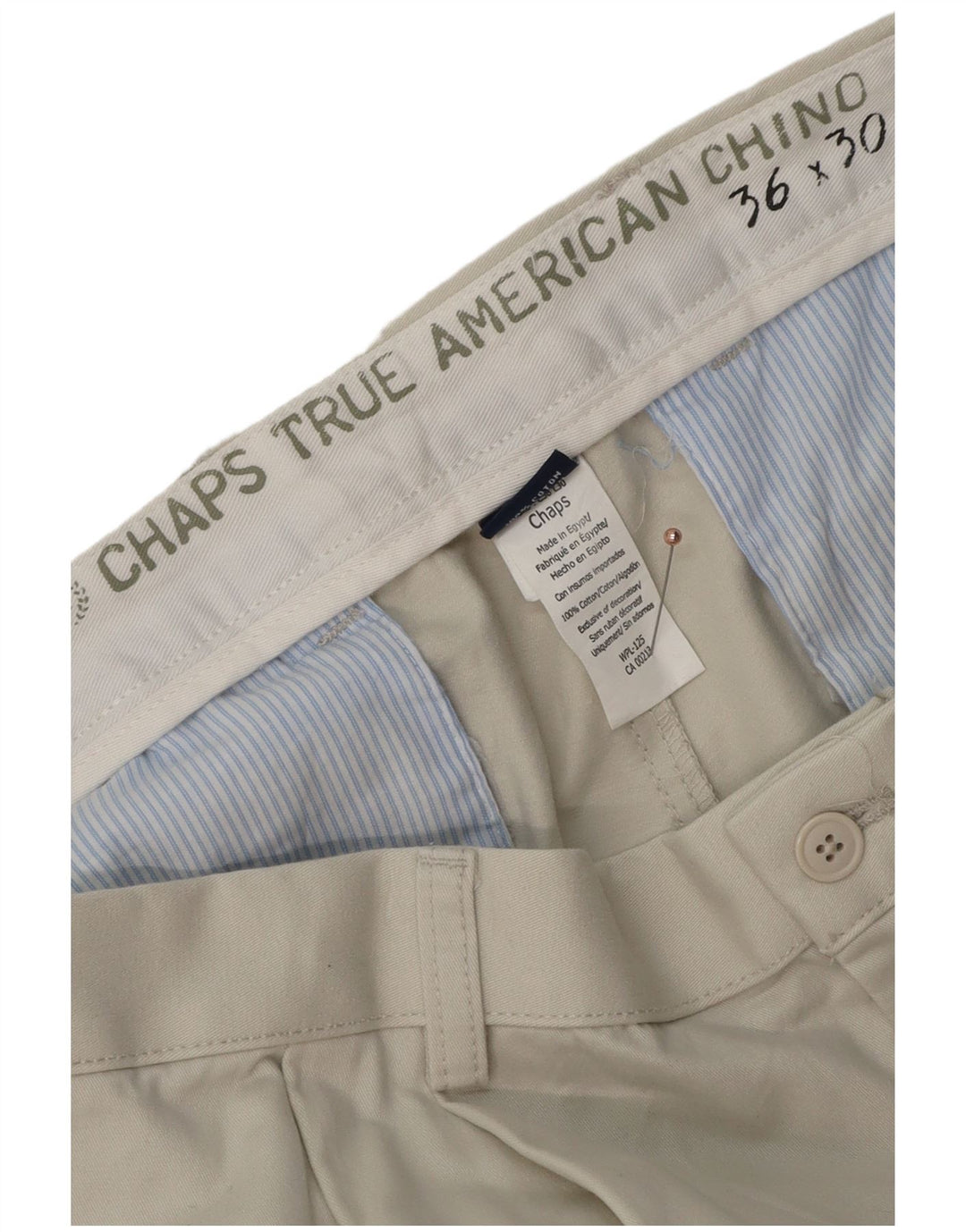 Pantaloni chino pentru bărbați CHAPS L36 L30, bumbac alb