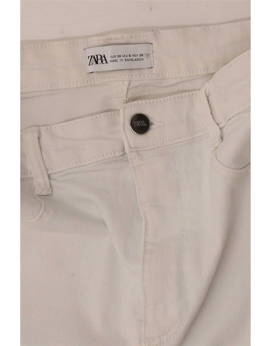 Blugi jegging dama Zara EU 38 Mici L28 L28 Alb