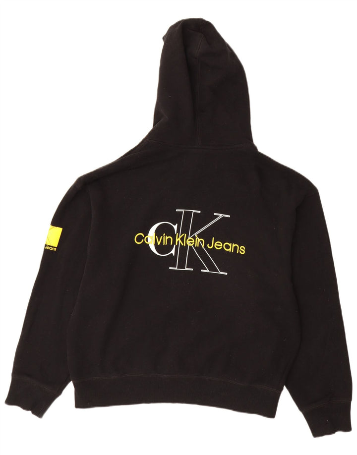 CALVIN KLEIN JEANS Hanoră grafică pentru bărbați, bumbac mediu negru