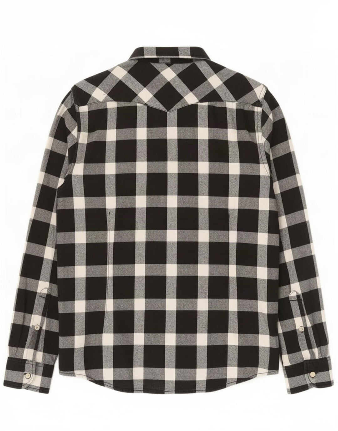 Cămașă Lee pentru bărbați, slim fit, din flanel, bumbac cu carouri negru mediu