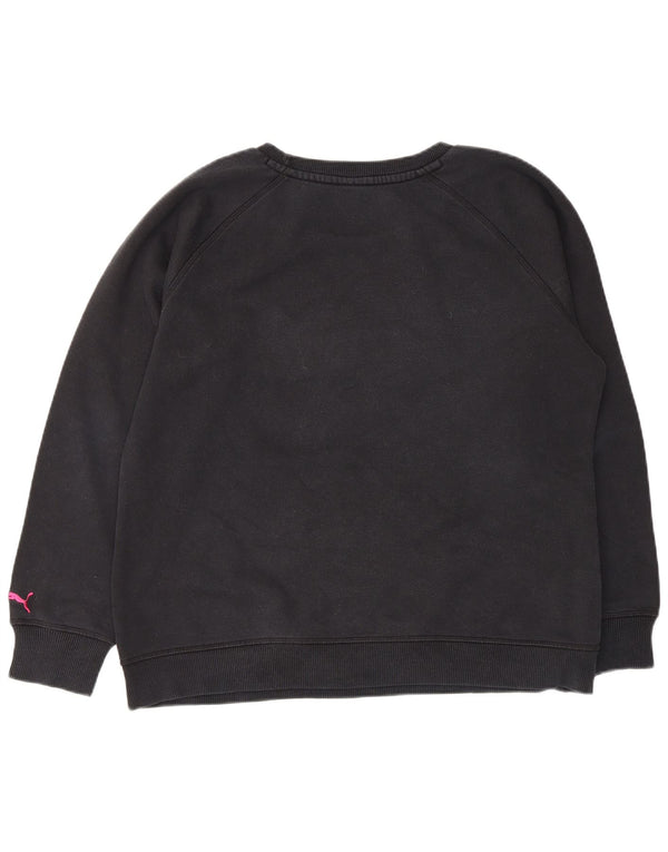 Pulover cu grafic pentru femei Puma, UK 16, bumbac negru mare