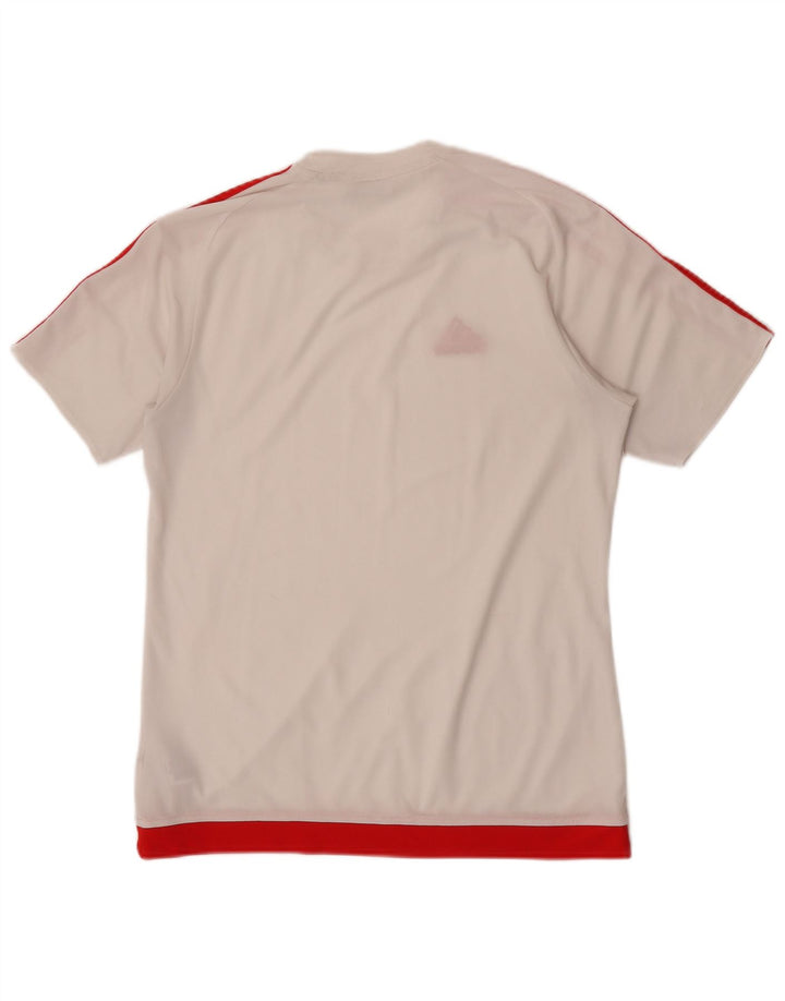 Tricou Adidas Climalite pentru bărbați Top Mediu Alb Poliester Colorblock