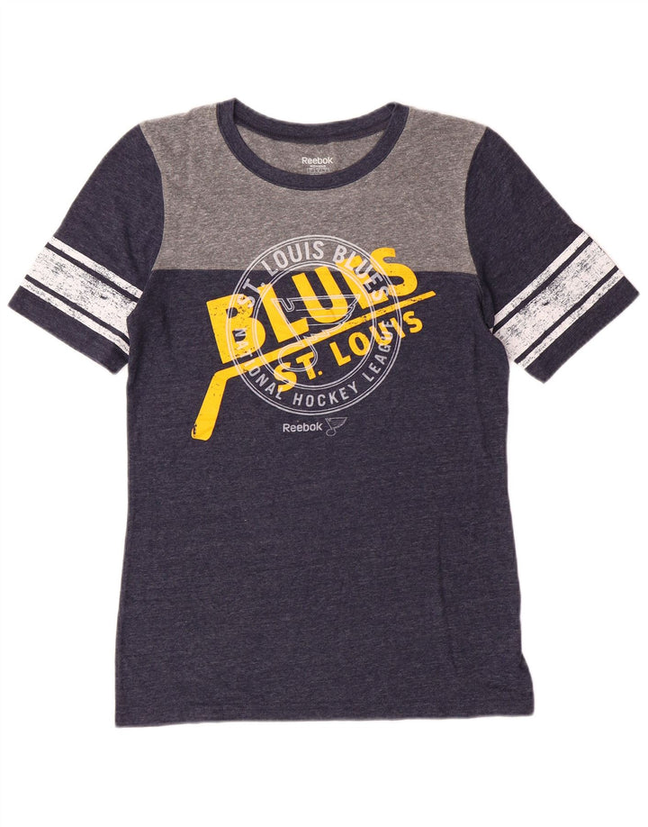 Tricou grafic Reebok pentru femei Top UK 14 mare poliester bleumarin