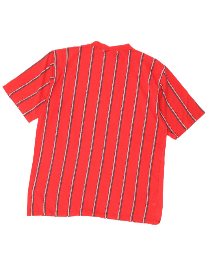 Tricou pentru bărbați Reebok Top din bumbac cu dungi roșii medii