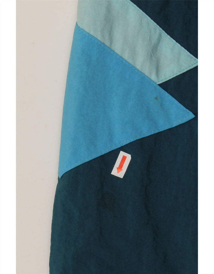 VINTAGE Mens Windbreaker Jacket IT 50 Large Blue Colourblock Cotton Vintage Vintage and Second-Hand Vintage from Messina Hembry 