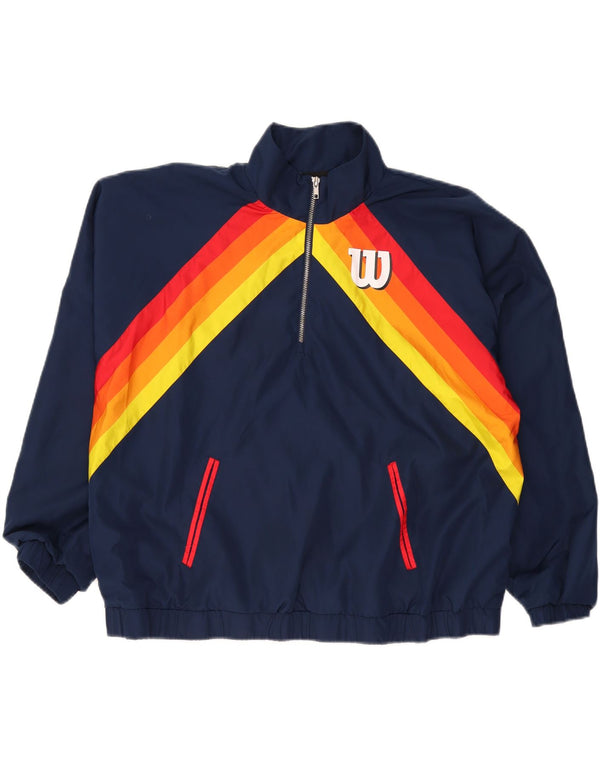 Jachetă Windbreaker cu grafică supradimensionată pentru femei WILSON UK 22 2XL Bleumarin