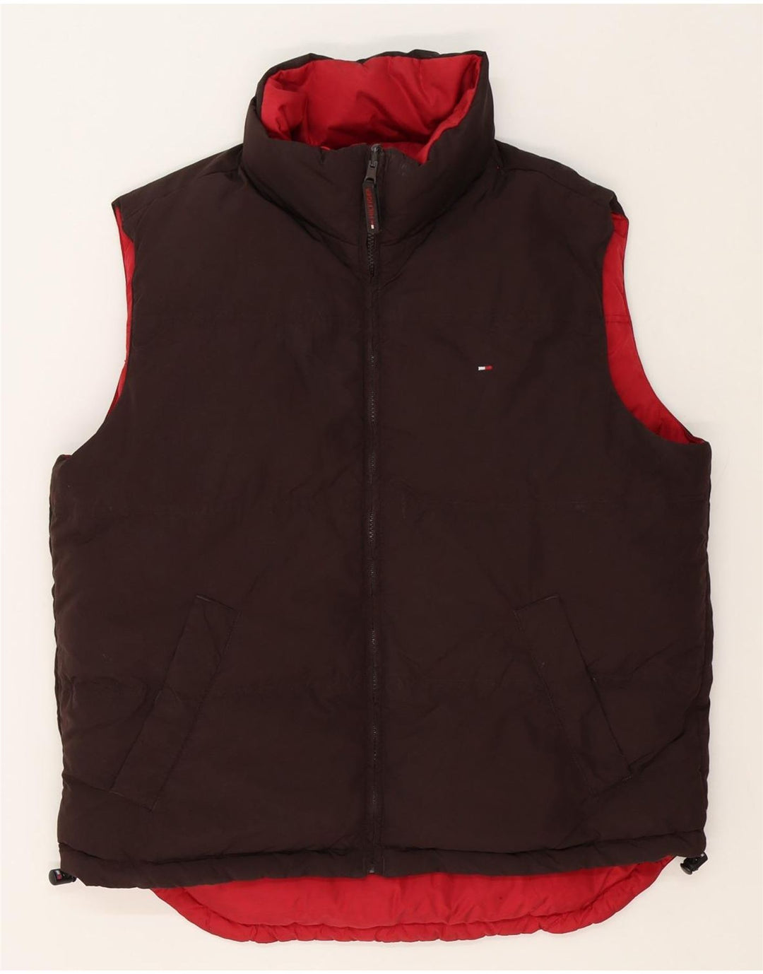 Gilet căptușit reversibil pentru bărbați Tommy Hilfiger UK 38 Poliester roșu mediu