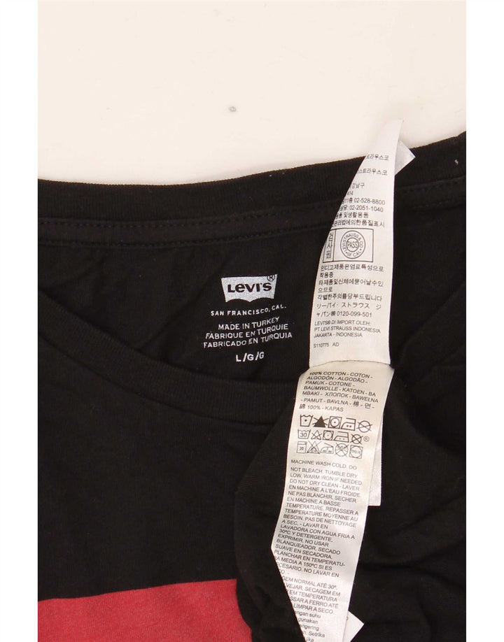 Bluză cu mânecă lungă Levi's pentru bărbați, bumbac negru