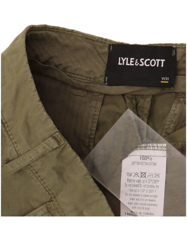 Pantaloni scurți chino pentru bărbați Lyle & Scott W31 bumbac kaki mediu