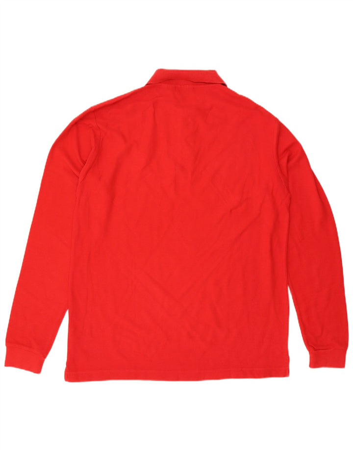 Tricou polo pentru bărbați FILA cu mânecă lungă, roșu mare