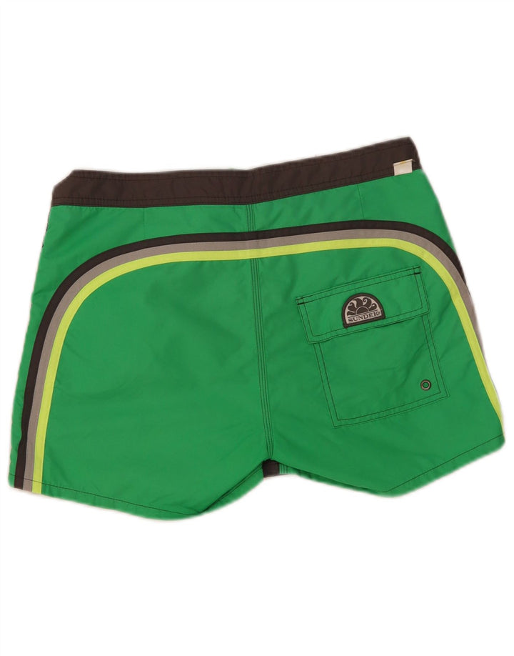 Pantaloni scurți de înot Sundek pentru bărbați, gri mediu, poliester color bloc