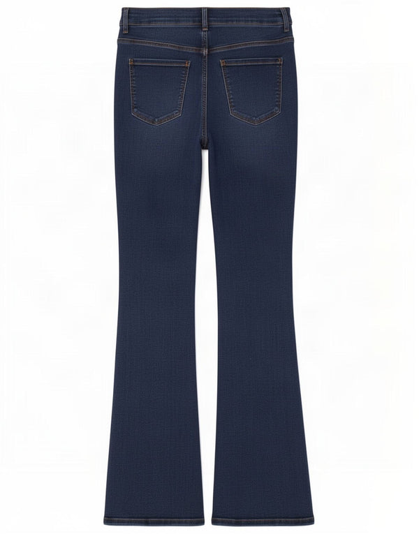 Marks & Spencer Blugi evazați pentru femei UK 12 Medium W28 L29 Blue Lycra