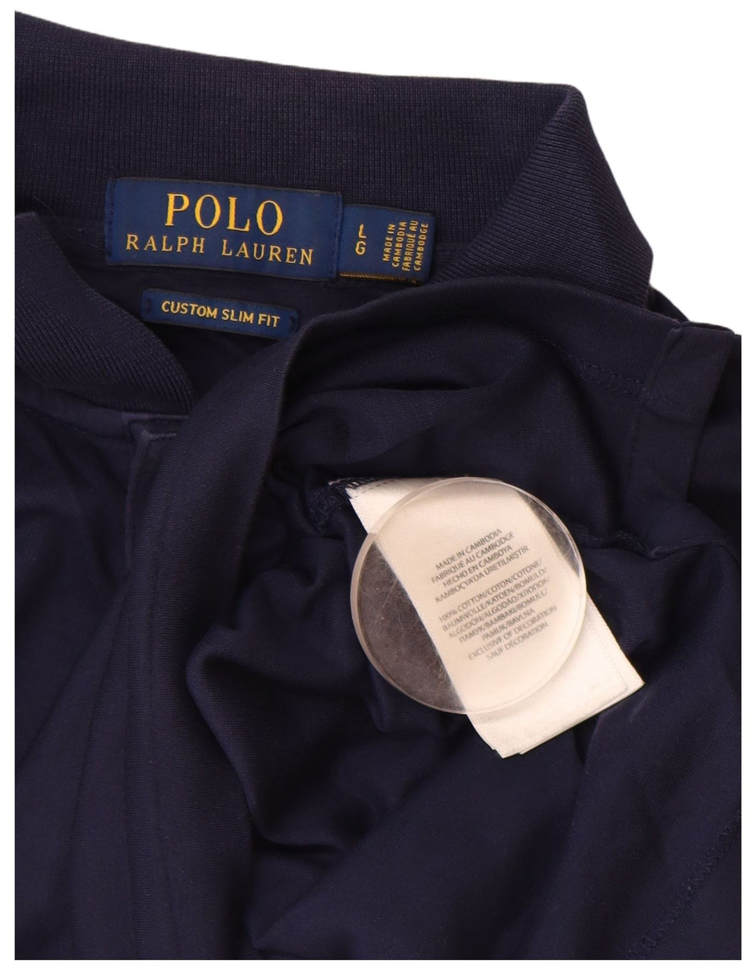 POLO RALPH LAUREN Cămașă polo personalizată pentru bărbați, bumbac, albastru bleumarin