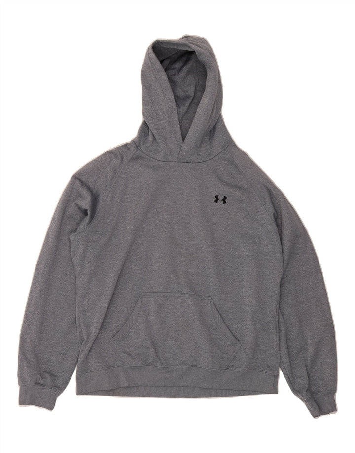 UNDER ARMOUR Womens Oversized Hoodie Jumper UK 16 Large Blue Polyester Vintage Under Armour and Second-Hand Under Armour from Messina Hembry 